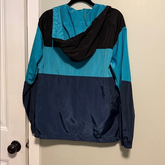 Beautiful Giant Men's Waterproof Lightweight Hooded Windbreaker Navy/Black/blue - Picture 7 of 8